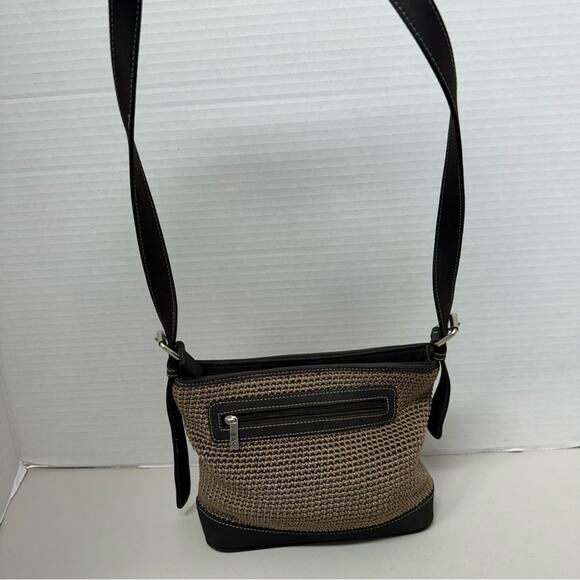 The Sak Handbags - The Sak Brown Tan Crochet Crossbody Handbag Boho Classic Festival Casual
